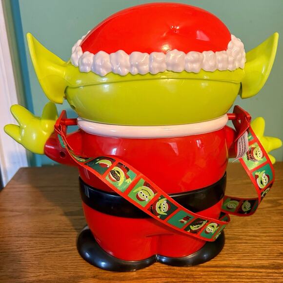 Disney Parks Toy Story Alien Holiday Santa Suit Popcorn Bucket - Picture 10 of 10